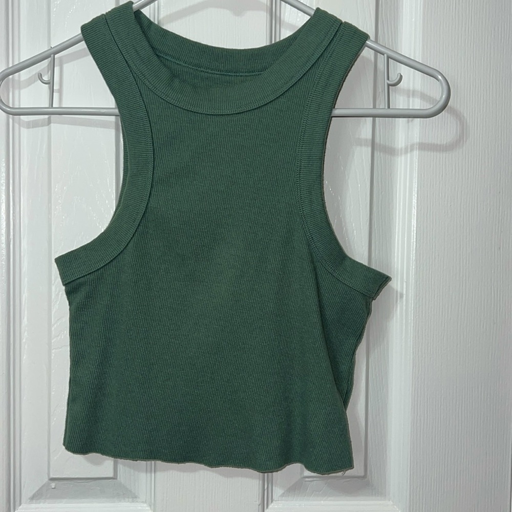 Old Navy racer back cropped tank top